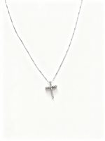 Collana Donna in Oro bianco Diamante CROCE DIAM Lo Scrigno Gioielli 0.14